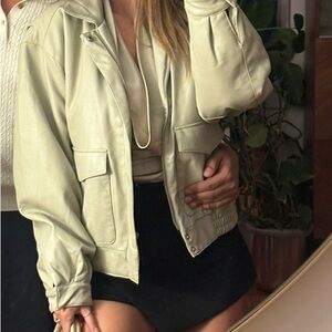 Topshop Cream Utility Jacket